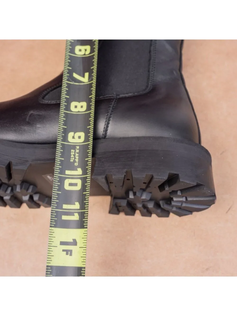 & Other Stories Women Chunky Black Leather Slip-on Ankle Chelsea Boots 8US EUR39